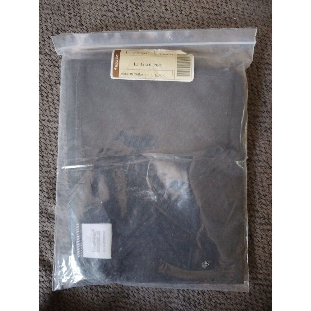 Brand New RARE Longaberger Black LARGE GATHERING Basket Liner